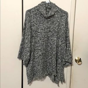 Grey Turtleneck Loose Fitting Sweater size S